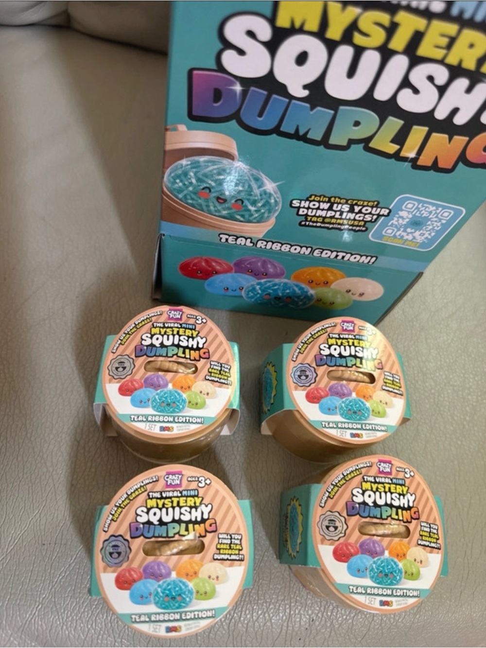 Teal Ribbon Edition Plush Toy - Fun Collectible 18 pieces